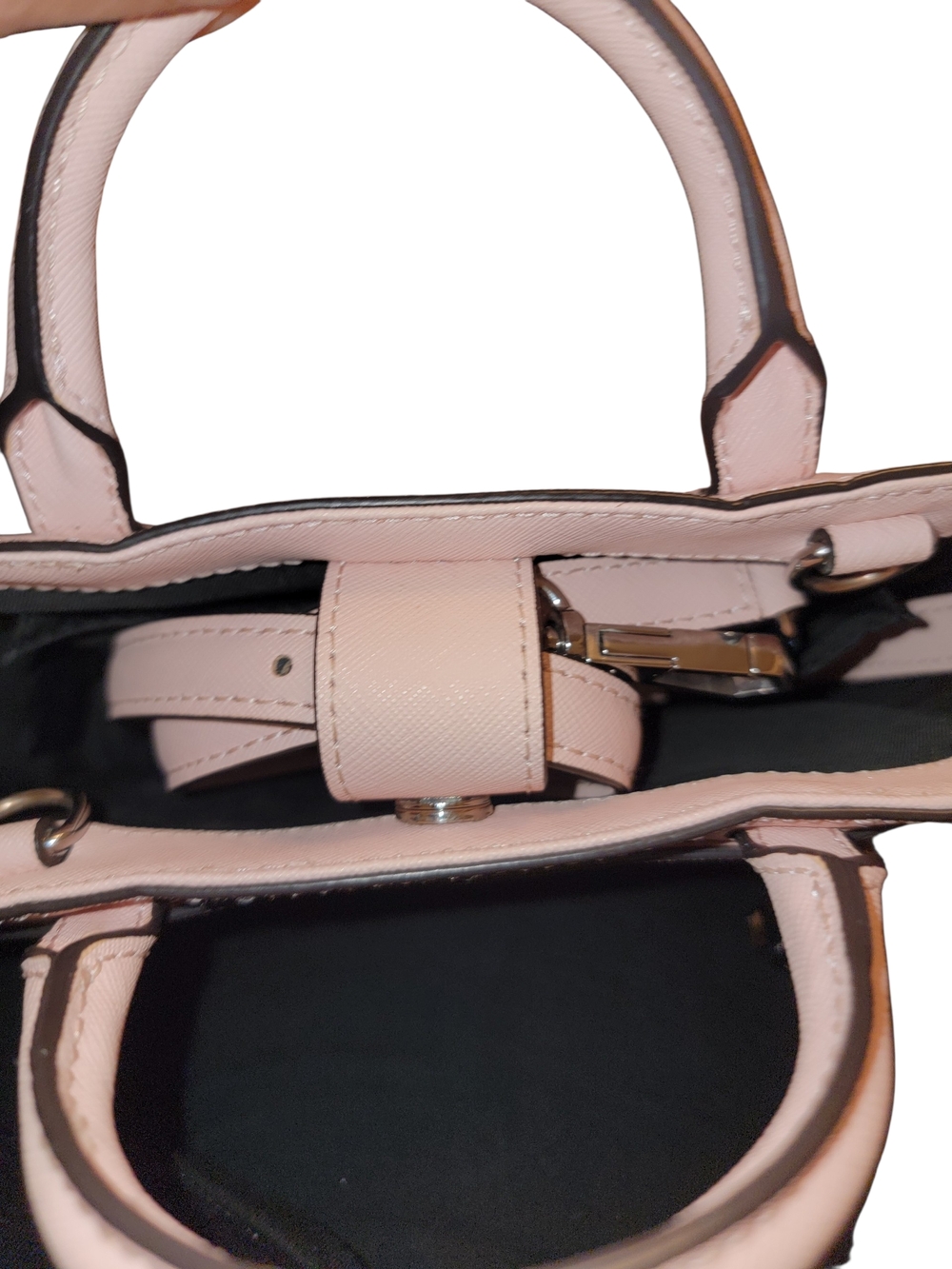 Rebecca Minkoff Blush Pink Saffiano Mini Leather Tote/Crossbody - Picture 5 of 5